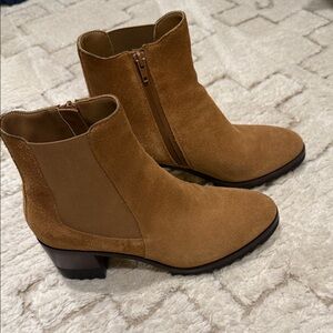 Van Eli Tan Suede Ankle Boots
